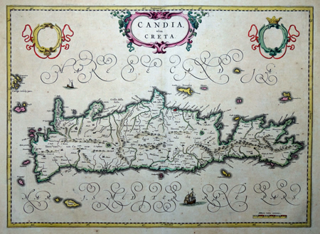 Antique map of Crete