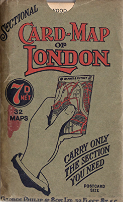 PHILIP & SON, George - publishers : SECTIONAL CARD-MAP OF LONDON [COVER TITLE].